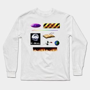 Nineties Internet GIFs - Geocities 90s 1990s Y2K Early 2000s Long Sleeve T-Shirt